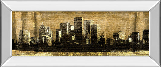 Defined City Il By Sd Graphic Studio - Mirror Framed Print Wall Art - Black Classy Art