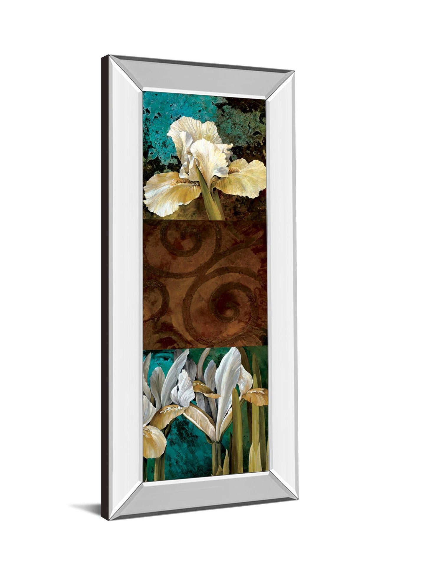 From My Garden I By Linda Thompson - Mirror Framed Print Wall Art - Darl Brown - Dark Brown Classy Art