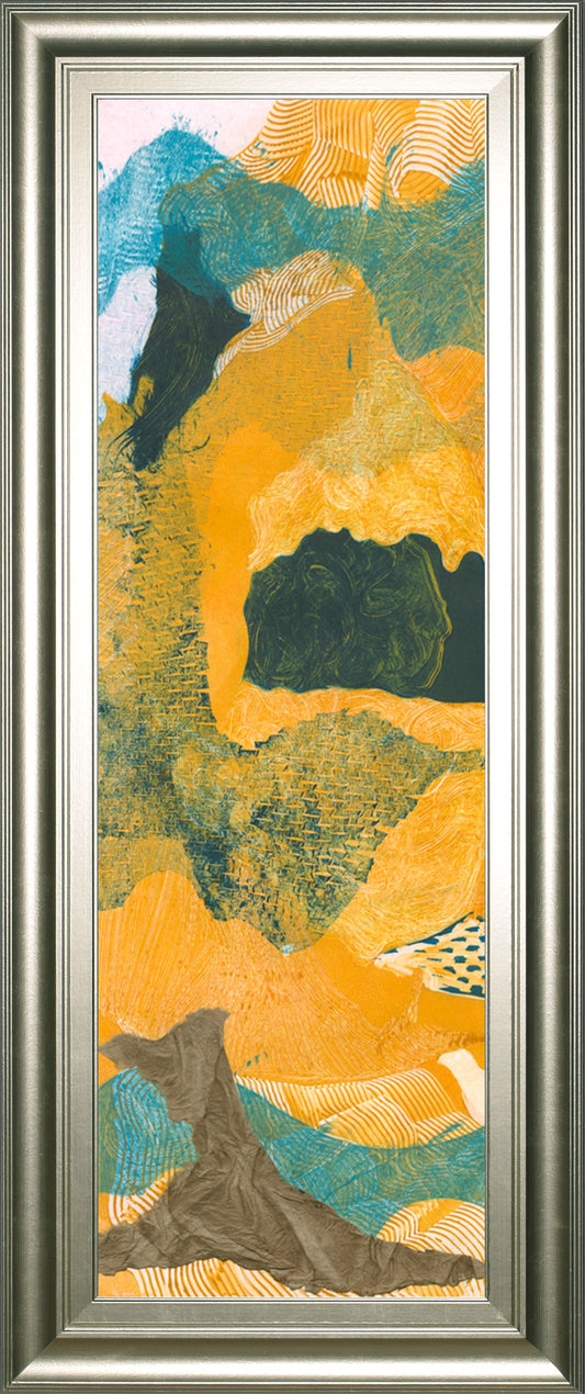 Mountain Shapes I By Carolyn Roth - Framed Print Wall Art - Orange Classy Art