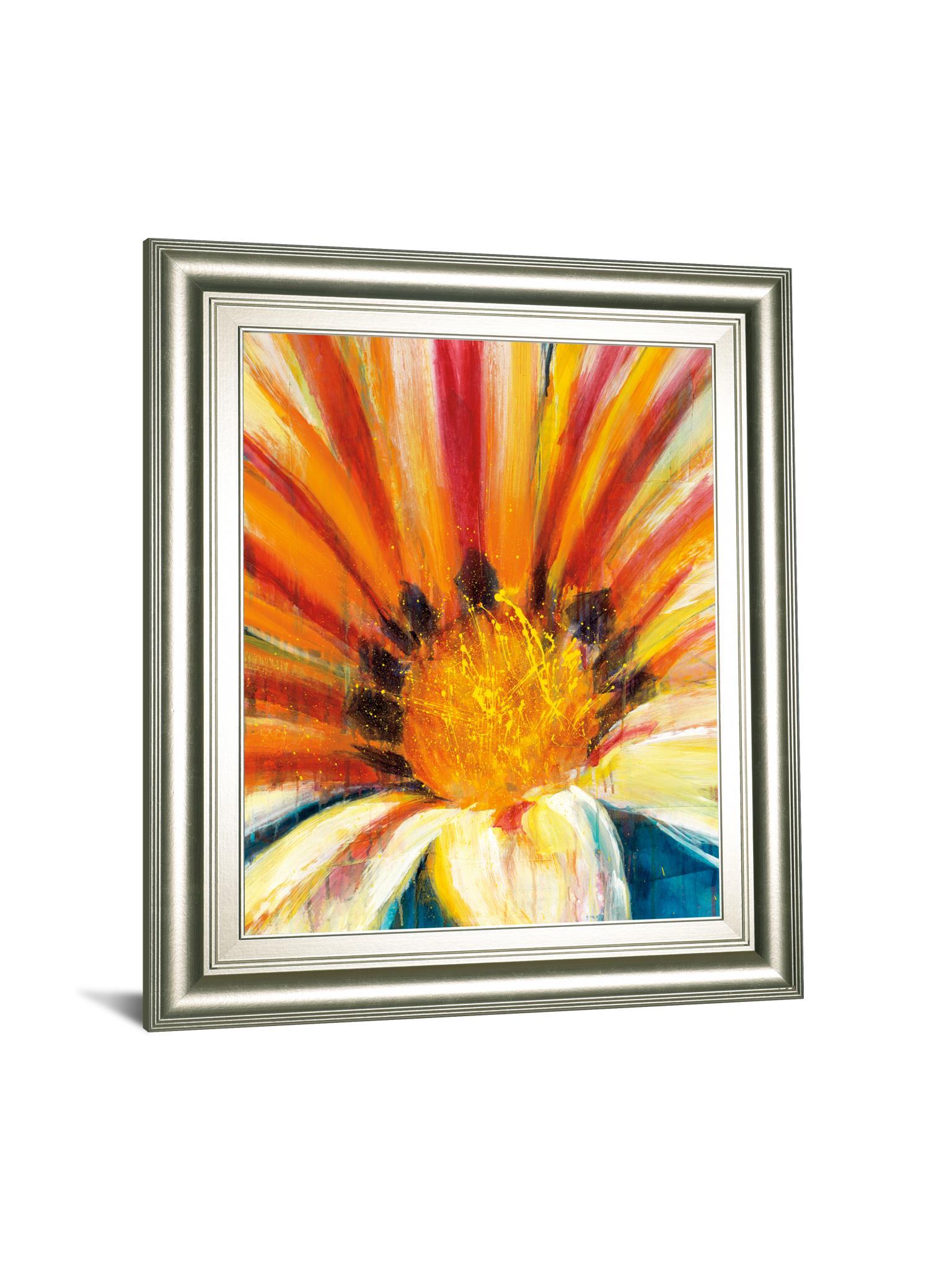 Wild Flower By D'aguiar - Framed Print Wall Art - Orange Classy Art