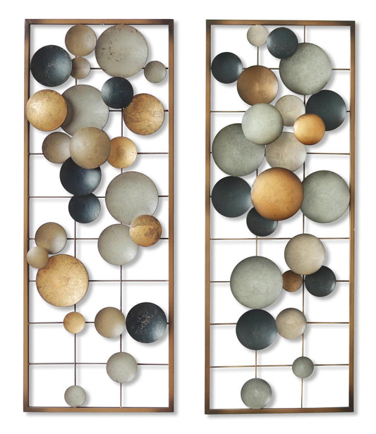 11x29 Metal Wall Decor - Pearl Silver Classy Art