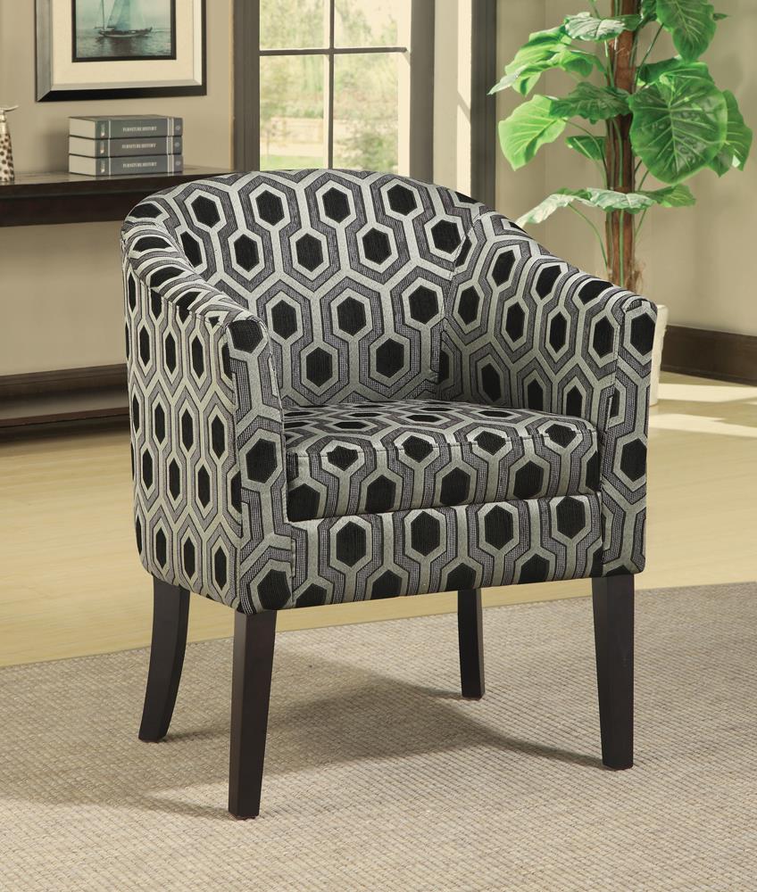 Charlotte Hexagon Print Accent Chair Coaster Z2 Premium