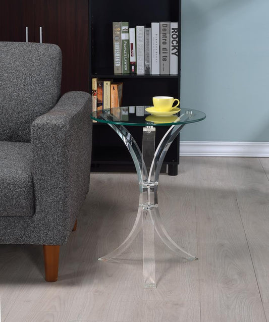 G900490 Contemporary Clear Accent Table Coaster Z2 Premium