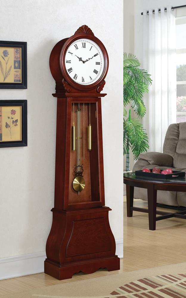 Transitional Brown Grandfather Clock Coaster Z2 Premium