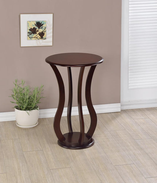 Transitional Espresso Plant Stand Coaster Z2 Premium