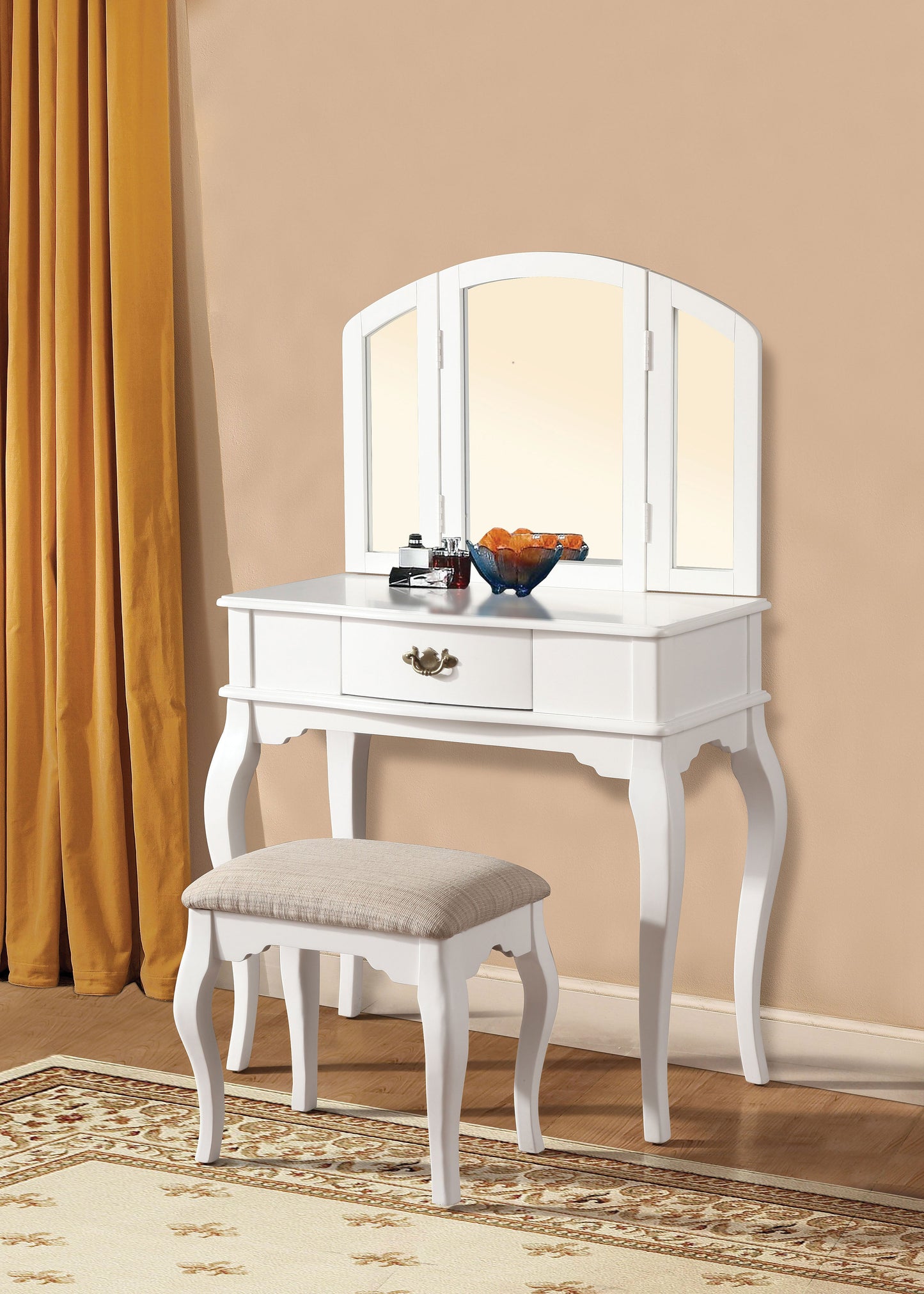 Maren White Vanity Mirror ACME East