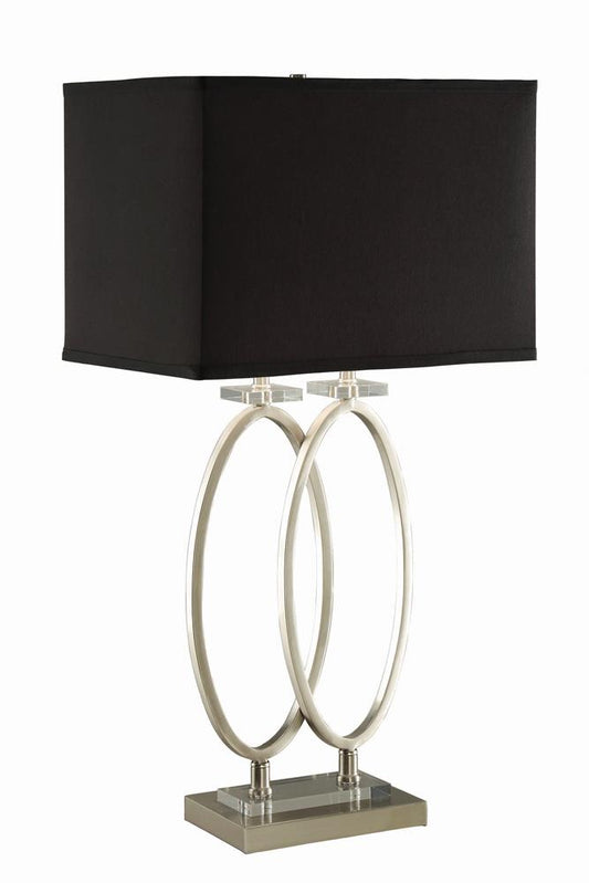 Transitional Nickel and Black Accent Lamp Coaster Z2 Premium