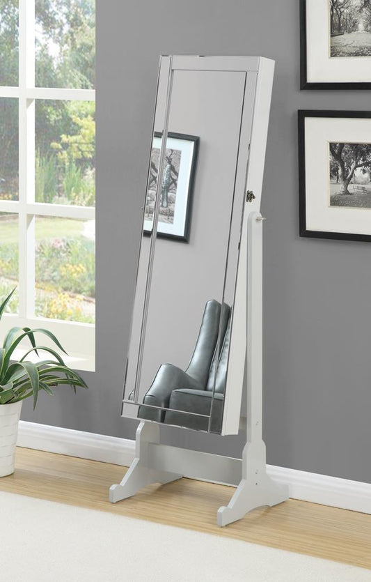 Transitional Dove Grey Cheval Mirror Armoire Coaster Z2 Premium