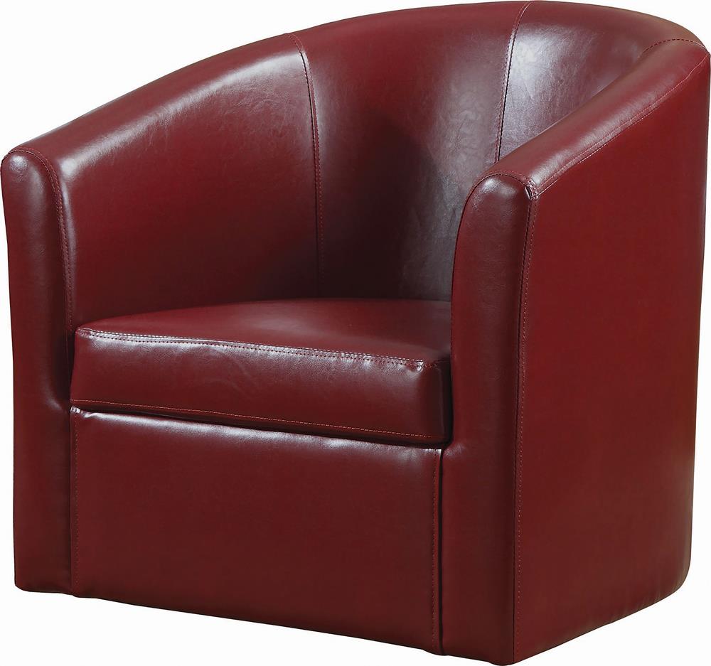 G902099 Contemporary Faux Leather Red Accent Chair Coaster Z2 Premium