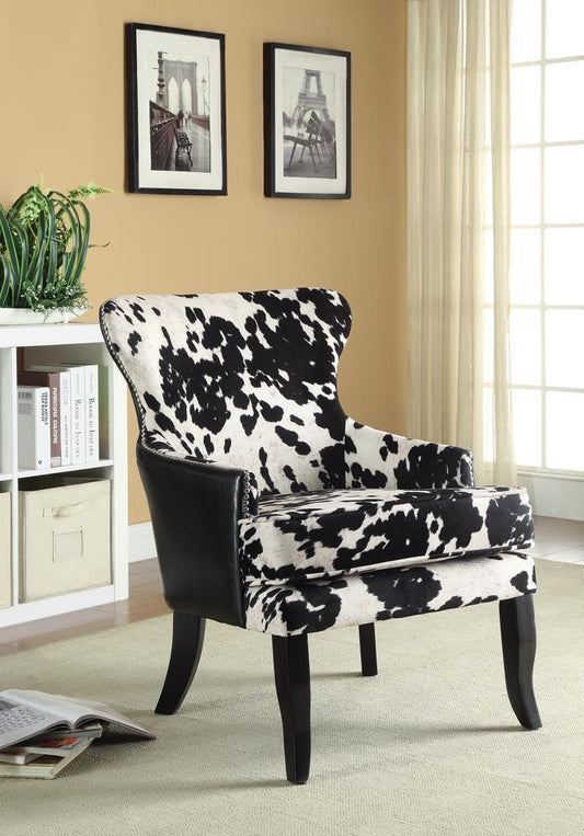 Traditional Black and White Accent Chair Coaster Z2 Premium