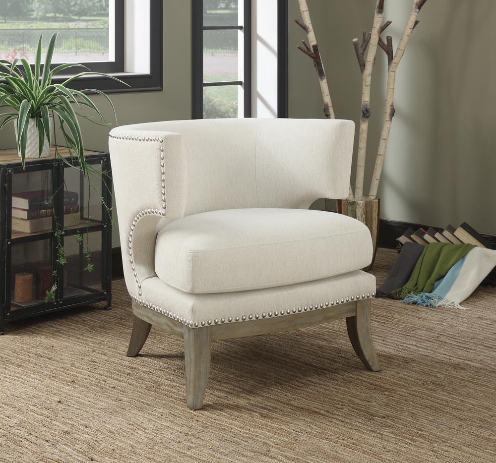 G902559  Contemporary White Accent Chair Coaster Z2 Premium