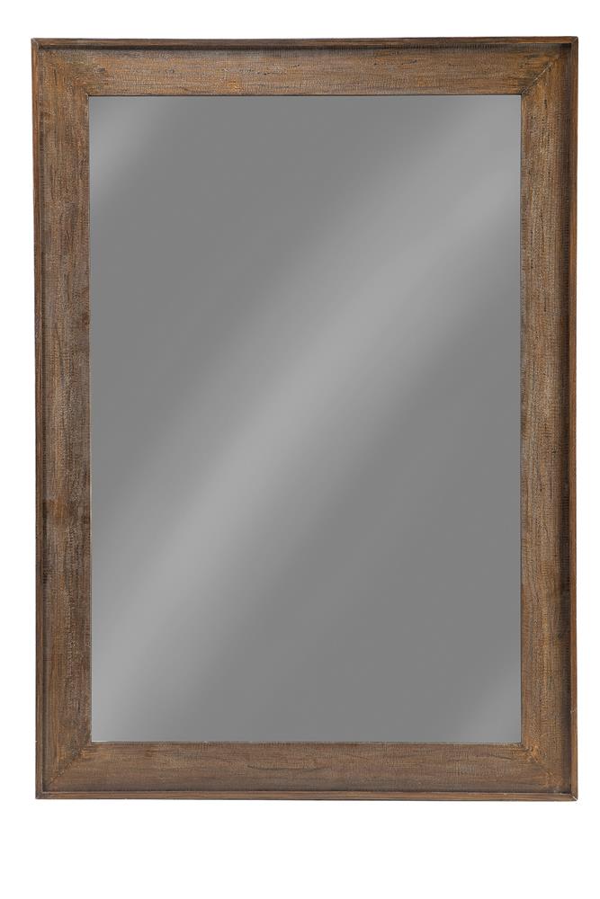 Distressed Brown Accent Mirror Coaster Z2 Premium