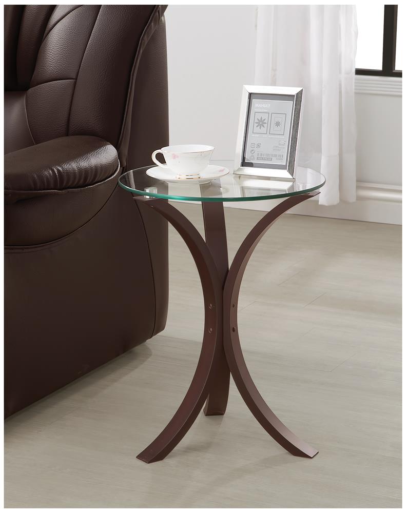 G902867 Transitional Cappuccino Accent Table Coaster Z2 Premium