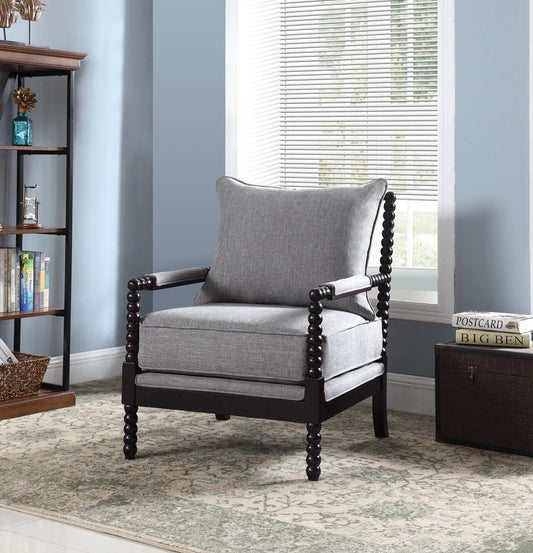 Traditional Grey and Cappuccino Accent Chair Coaster Z2 Premium