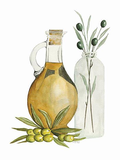 Olive Oil Jar I By Cindy Jacobs - Yellow Classy Art