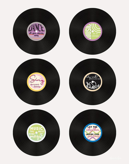 Vinyl Inspiration By Daniela Santiago (Small) - Black Classy Art