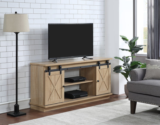 Rowan Natural TV Stand (Optional Fireplace) ACME East