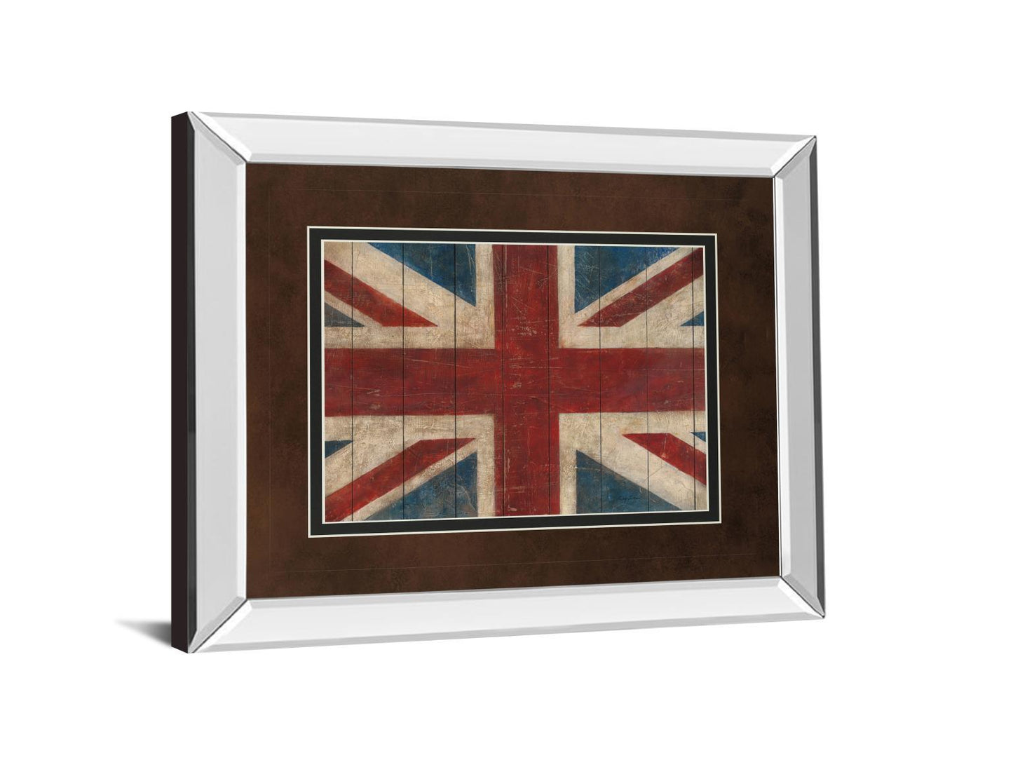 Union Jack By Avery Tillman - Mirror Framed Print Wall Art - Red Classy Art