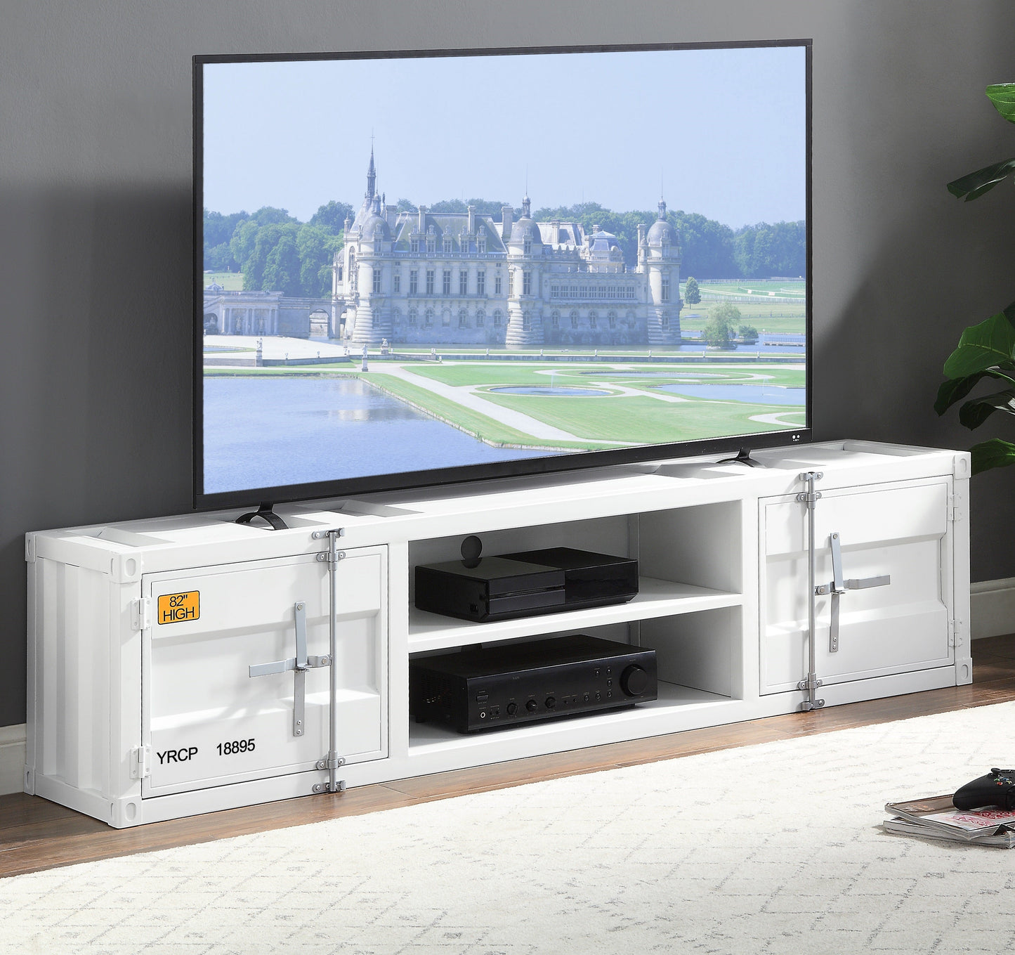 Cargo White TV Stand ACME East