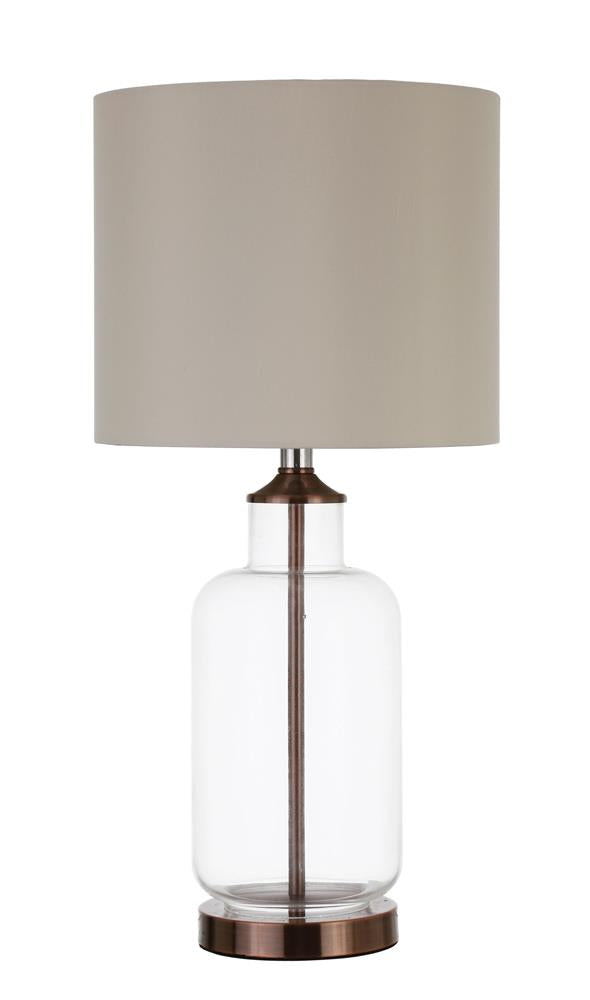 Transitional Clear and Bronze Table Lamp Coaster Z2 Premium