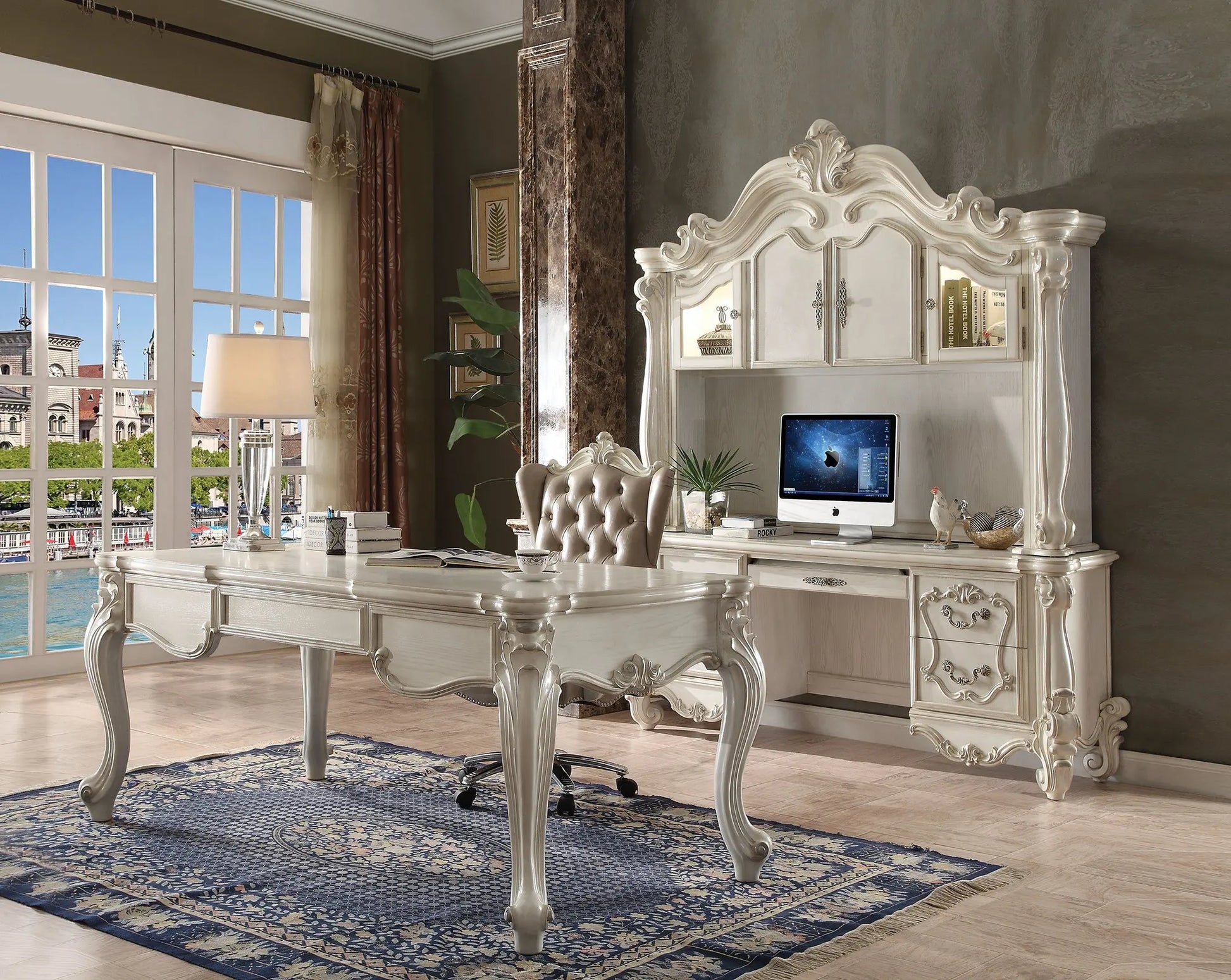 Versailles Bone White Desk ACME East