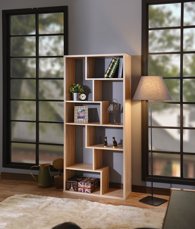 Mileta II Weathered Light Oak Bookshelf ACME East