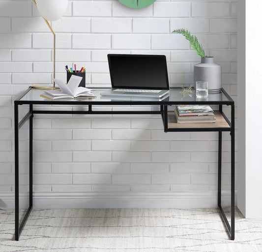 Yasin Black & Glass Desk ACME East