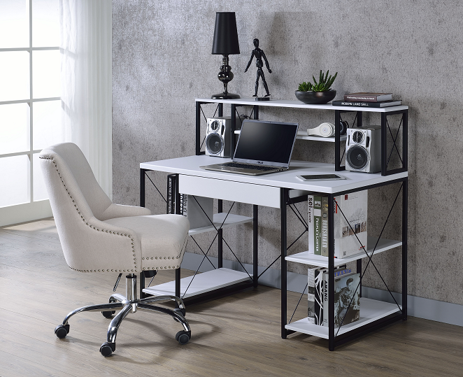 Amiel White & Black Desk ACME East