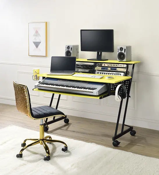 Suitor Yellow & Black Computer Desk ACME East