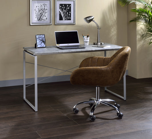 Jurgen Faux Concrete & Silver Desk ACME East