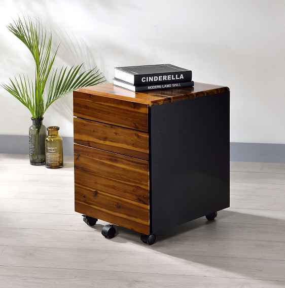 Jurgen Oak & Black File Cabinet ACME East