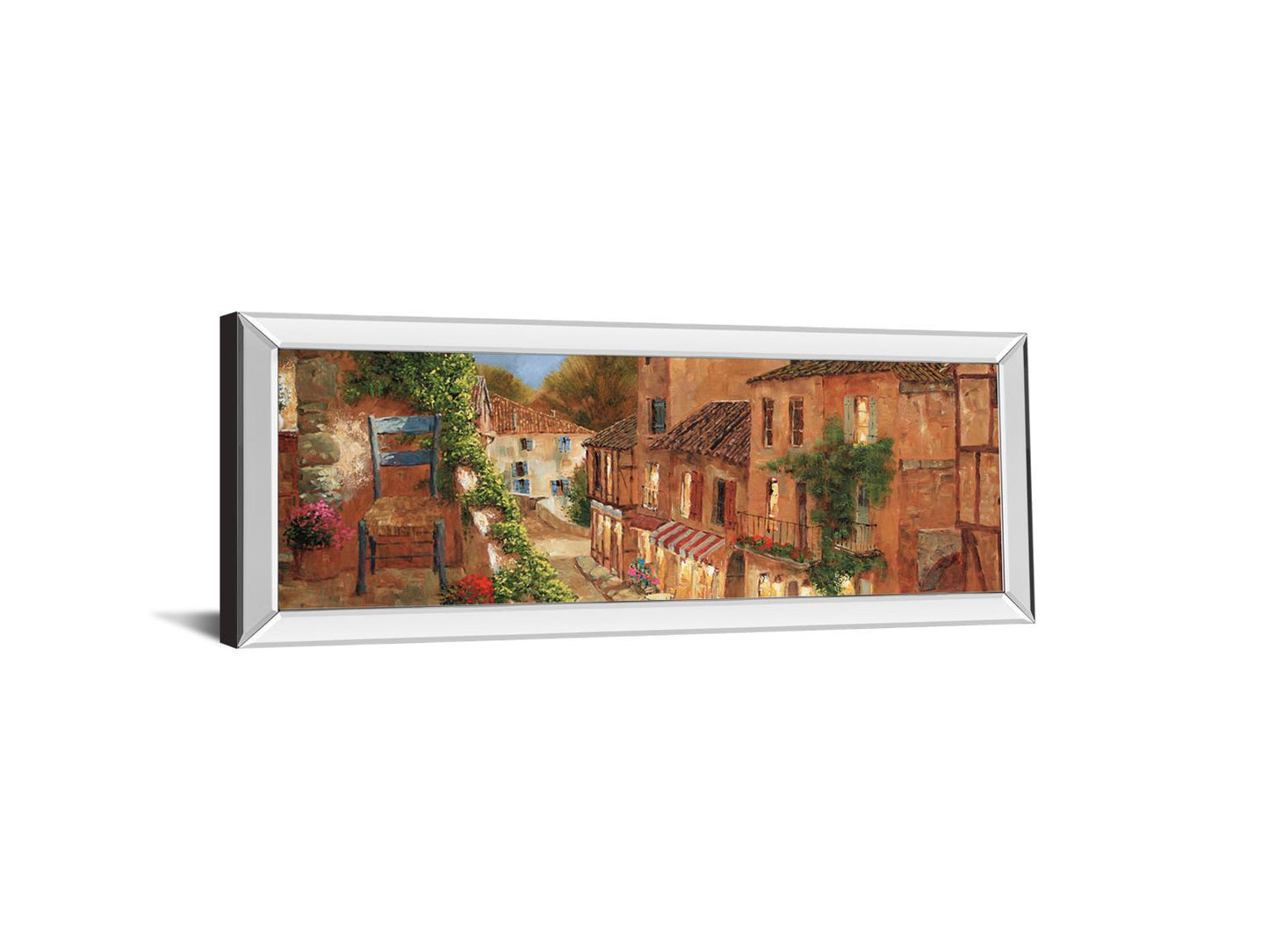 My Balcony By Archambault G - Mirrored Frame Wall Art - Dark Brown Classy Art