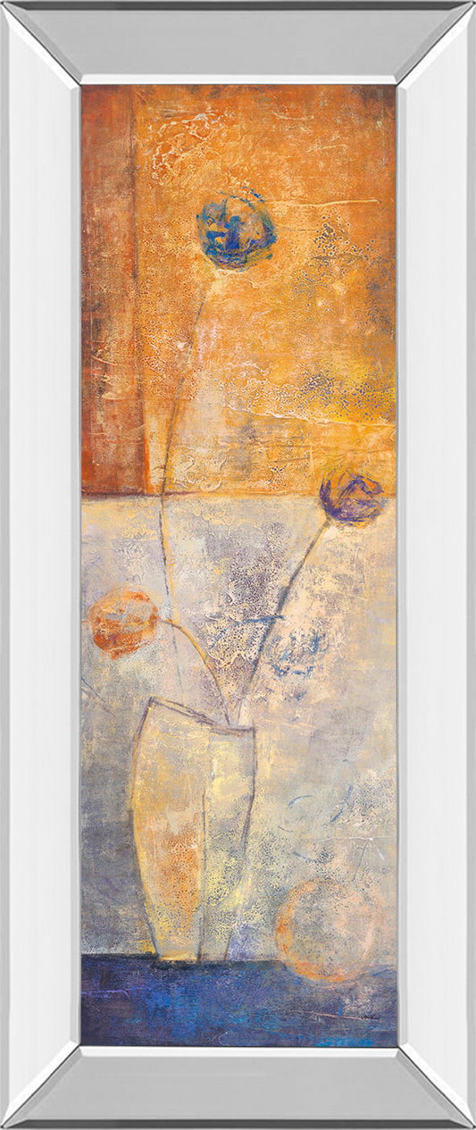 May Il By Volk - Mirror Framed Print Wall Art - Orange Classy Art