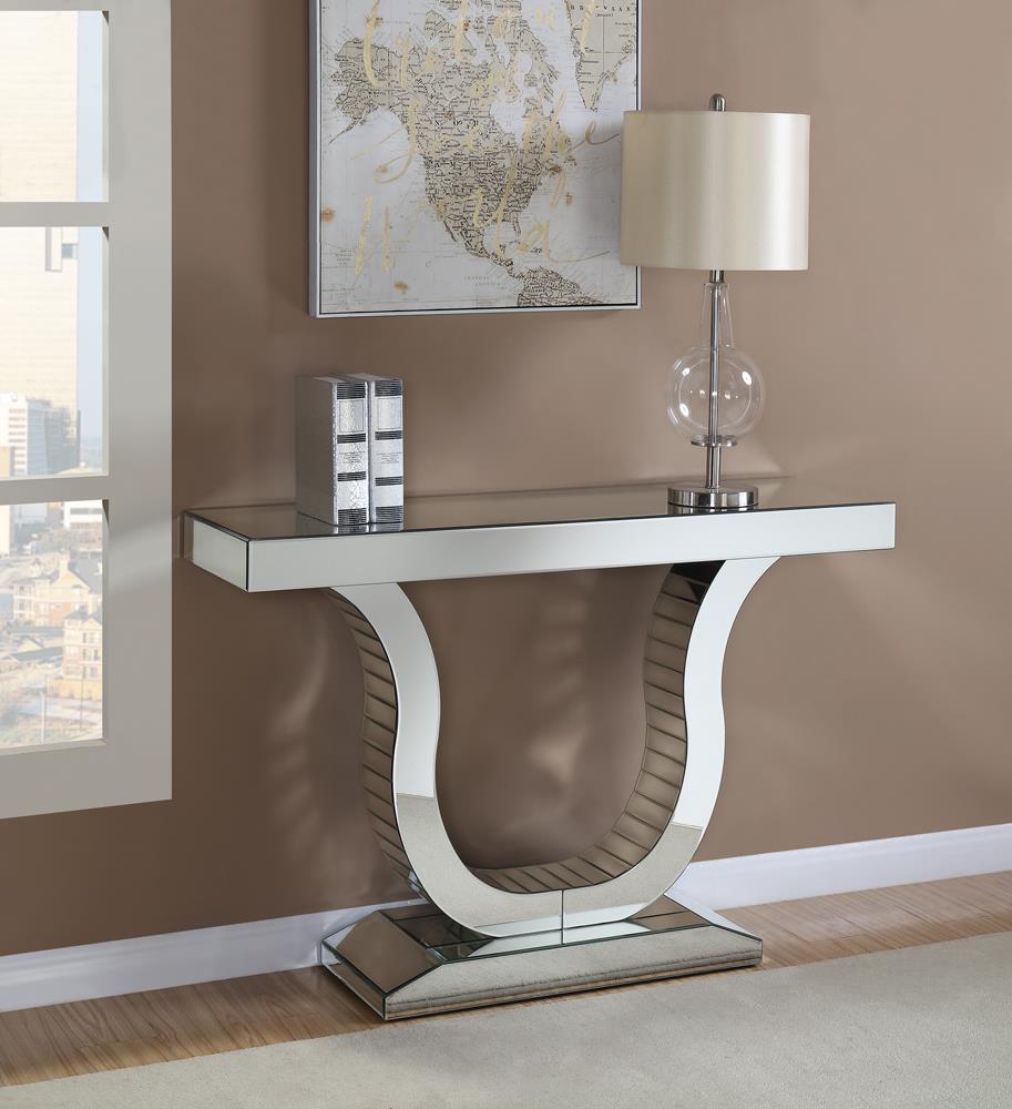 G930010 Contemporary Mirrored Console Table Coaster Z2 Premium