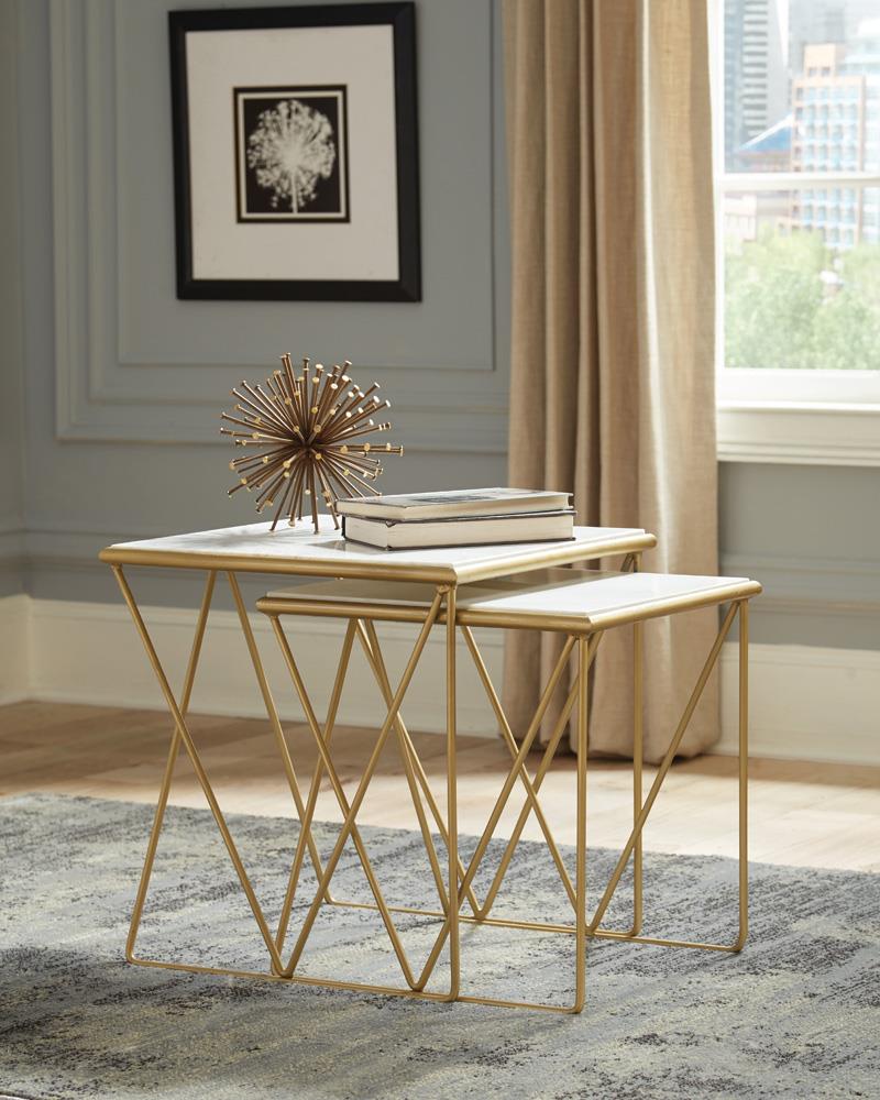 Modern Marble and Gold Nesting Tables Coaster Z2 Premium