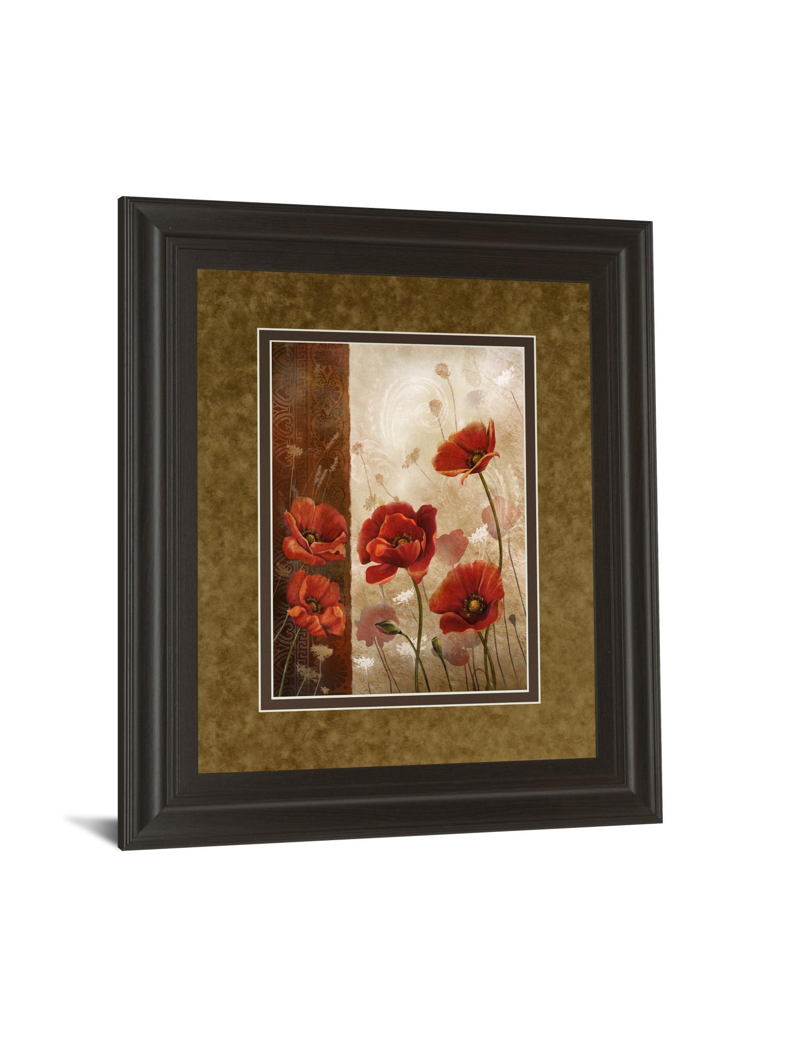 Wild Poppies I By Conrad Knutsen - Framed Print Wall Art - Red Classy Art