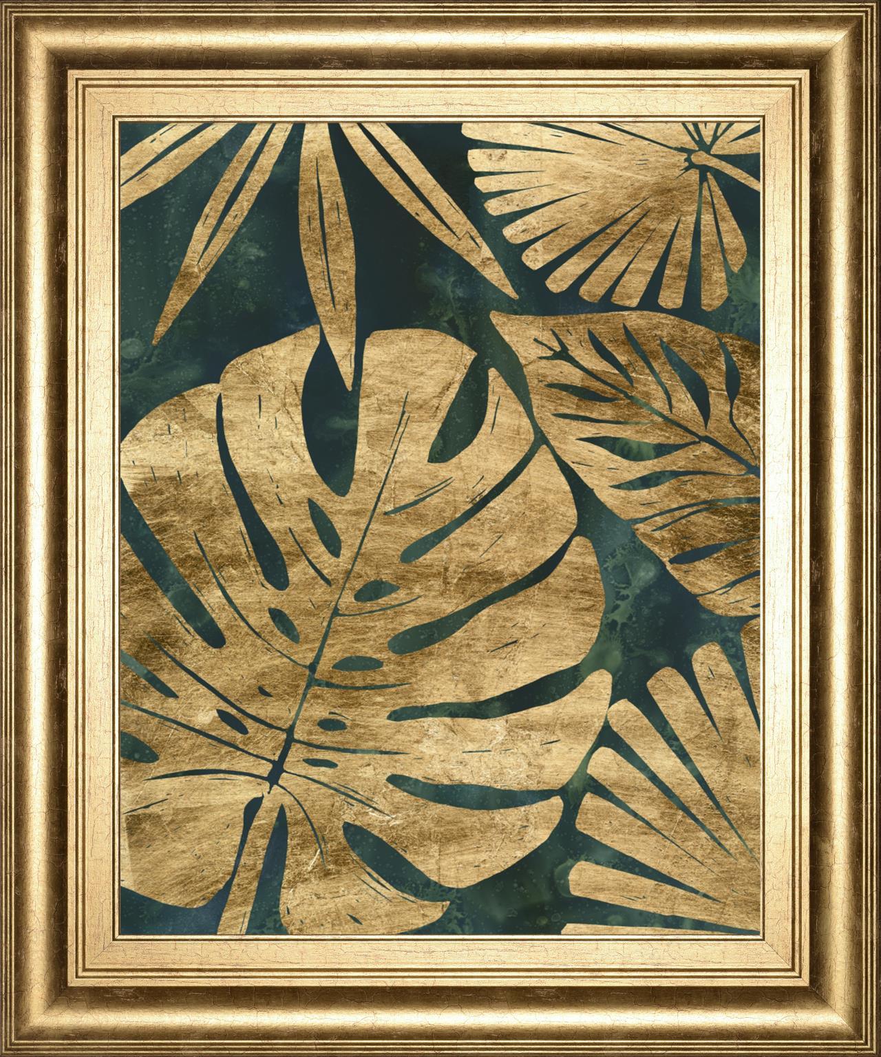 22x26 Emerald Jungle II By June Erica Vess - Light Brown Classy Art