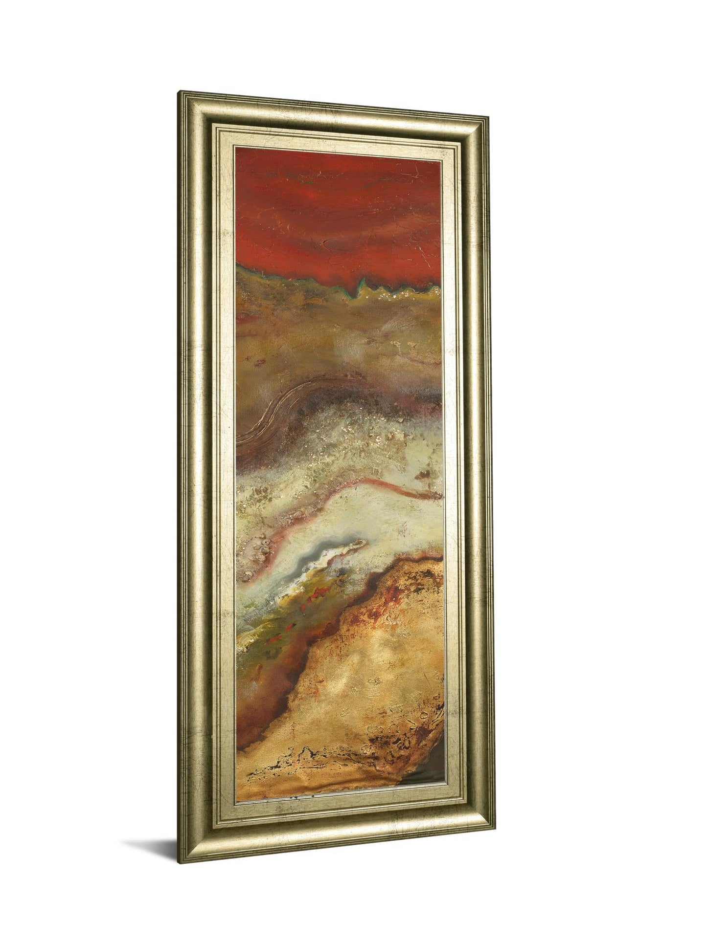 Tierra Panel Il By Patricia Pinto - Framed Print Wall Art - Dark Brown Classy Art