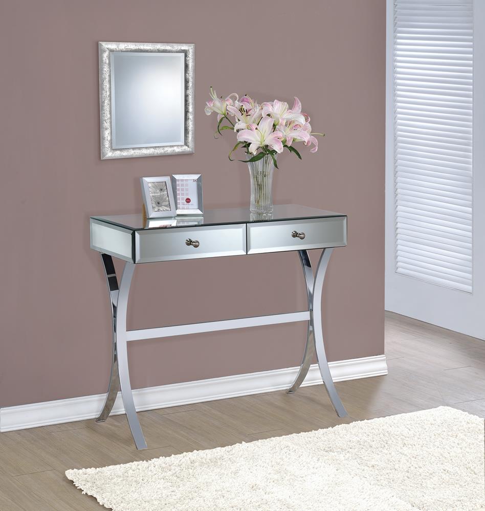 G950355 Contemporary Mirrored Console Table Coaster Z2 Premium