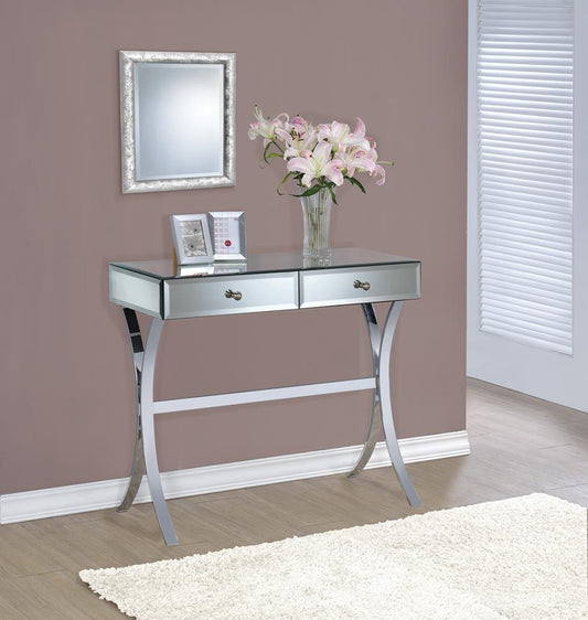 G950355 Contemporary Mirrored Console Table Coaster Z2 Premium