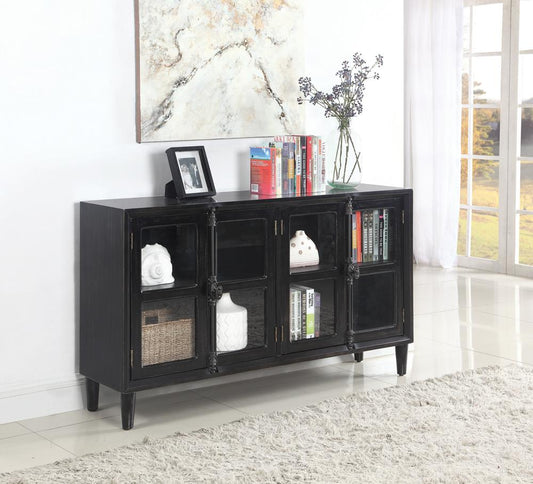 Transitional Black Accent Cabinet Coaster Z2 Premium