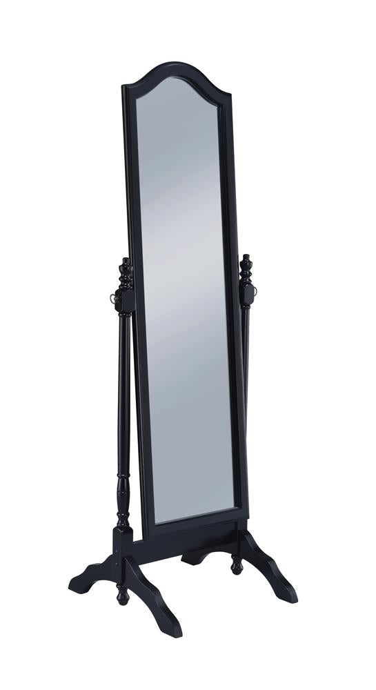 Transitional Black Cheval Mirror Coaster Z2 Premium