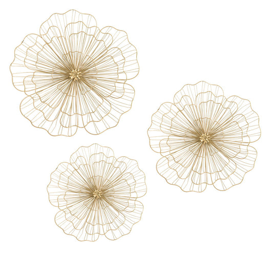 Three Wire Flowers - Yellow Classy Art