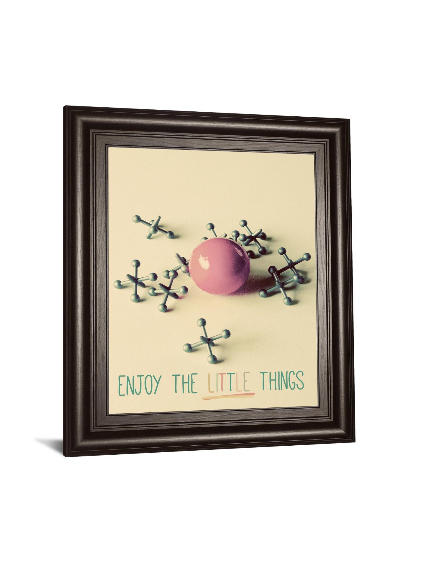 Enjoy The Little Things By Gail Peck - Framed Print Wall Art - Pink Classy Art