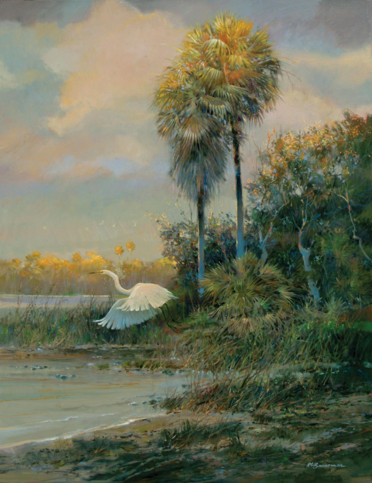 Last Light By Roger Bansemer - Green Classy Art