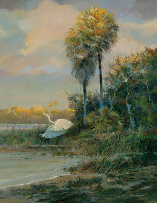 Last Light By Roger Bansemer - Green Classy Art