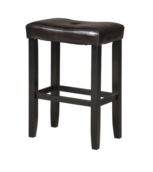 Micha Espresso PU & Black Bar Stool ACME East