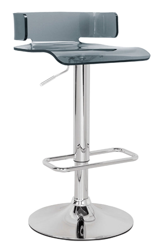 Rania Gray & Chrome Adjustable Stool (1Pc) ACME East