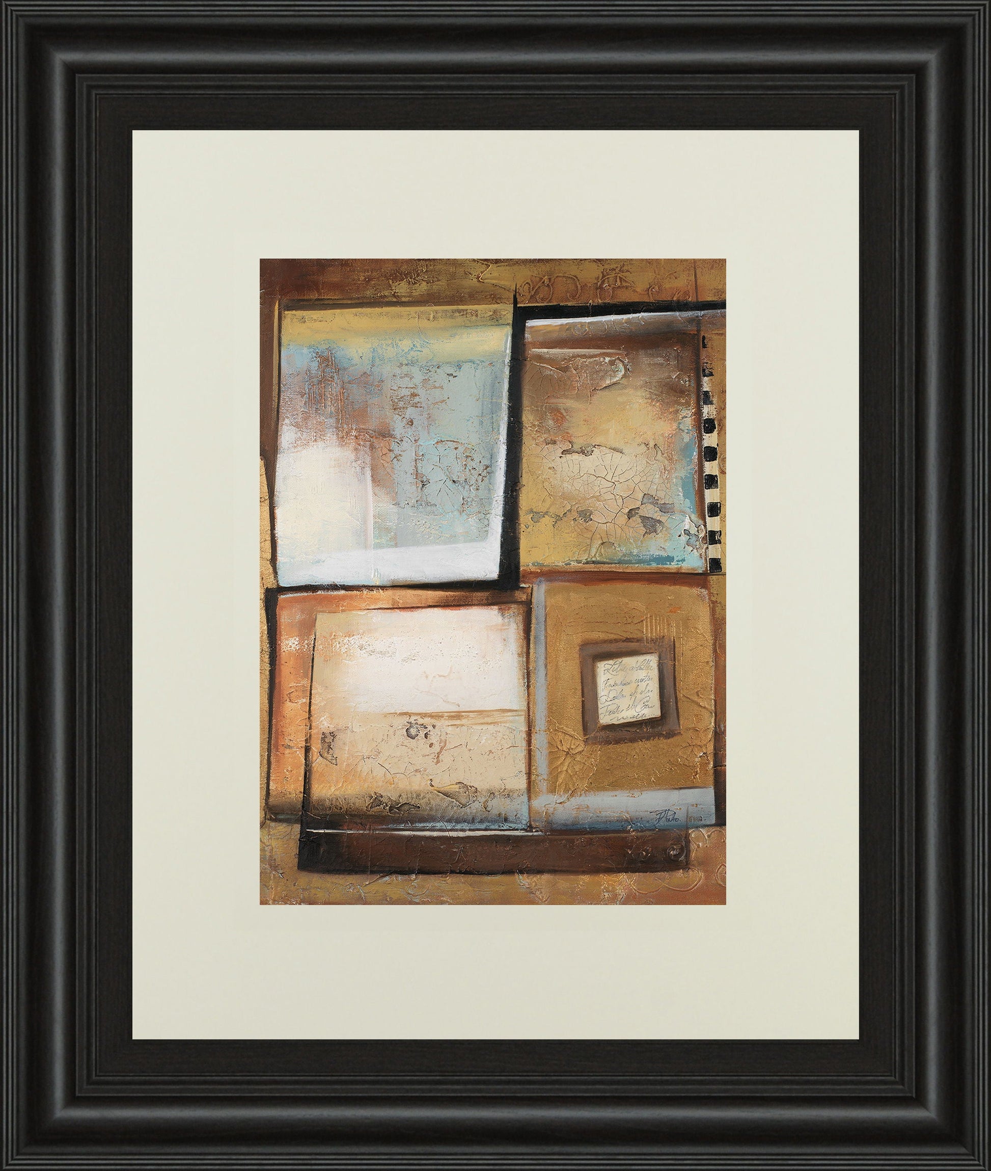 Abstract Il By Patricia Pinto - Framed Print Wall Art - Dark Brown Classy Art