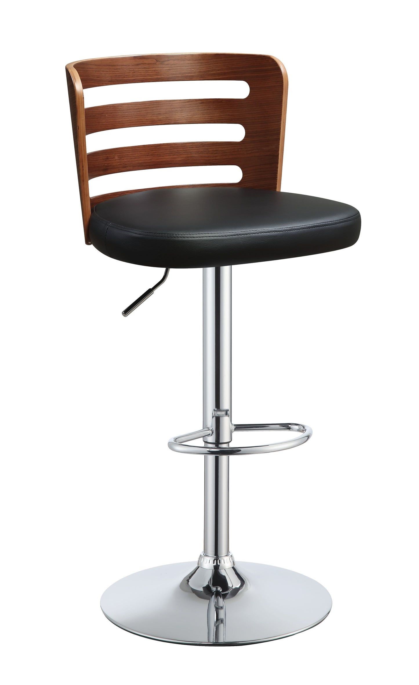 Camila Black PU & Walnut Adjustable Stool (1Pc) ACME East